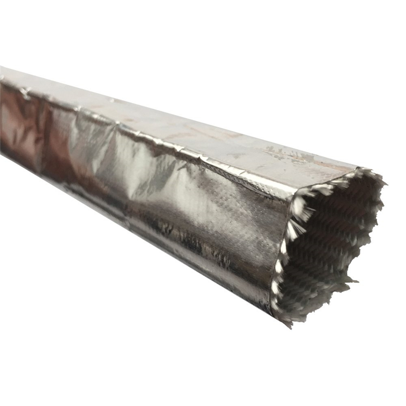 High Temperature, Heat Resistant & Radiant Heat Reflective Aluminum Coated Fiberglass Sleeve