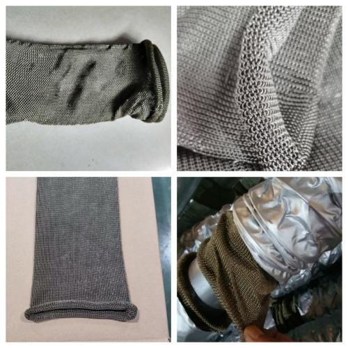 Heat resistant basalt fiber knitted exhaust sleeve