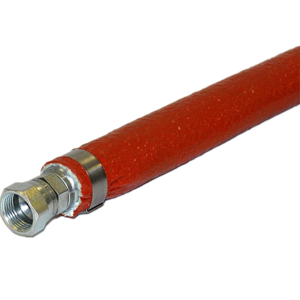What is the benefit of the hydraulic hose protection fire sleeve?