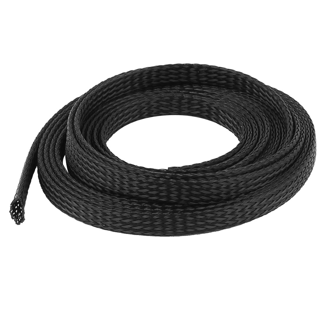 V0 Black and Gray Polyester PET Braided Sleeving
